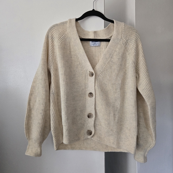 OLD NAVY Cream Greige Chunky Cardigan and Tank Set - Picture 1 of 7